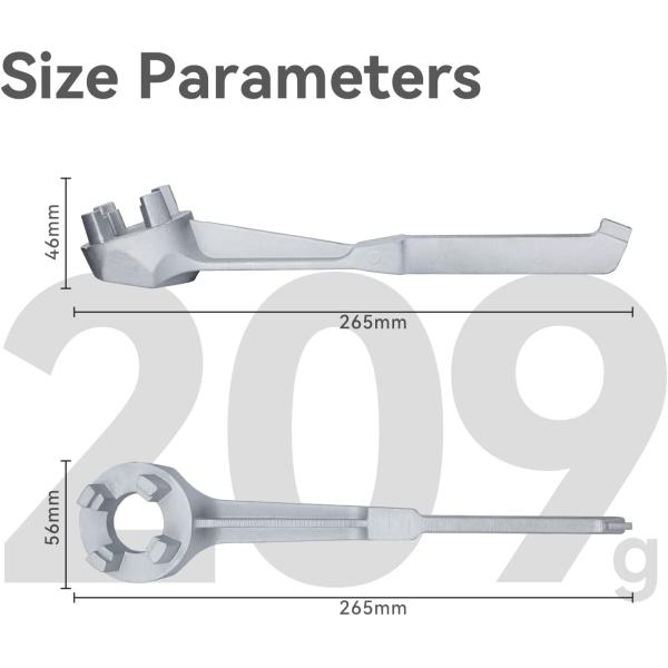 AA4C Bung Wrench Drum Wrench Aluminum Barrel Wrench Opener Tool Aluminum Drum Key