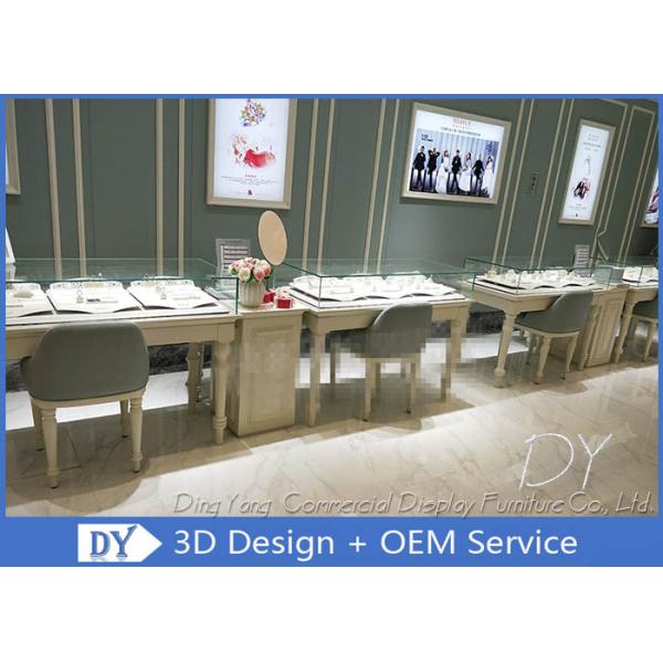 European Type Attractive Jewelry Store Showcases With 3 Years Warranty