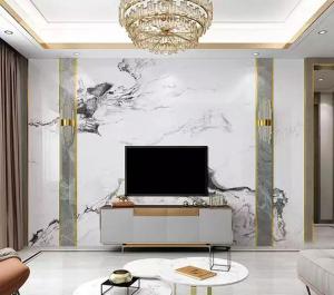 China Waterproof Interior Decorative PVC Marble Sheet UV Marble Panels 2mm - 5mm wholesale