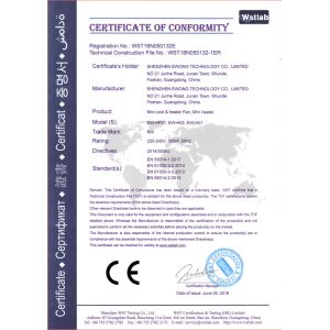 SHENZHEN EWONG TECHNOLOGY CO., Certifications