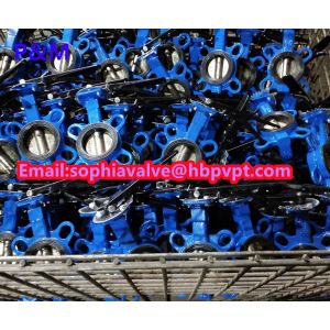 DIN cast iron wafer butterfly valve with pin