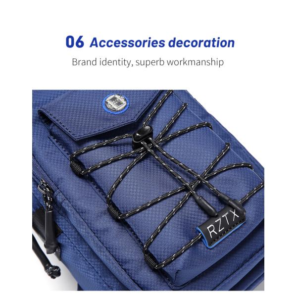 ODM OEM Oxford Textile Sports Crossbody Chest Sling Bags 18*9*28cm