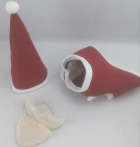 China Stuffed Planet Friendly Plush Dog Toys Santa Dog Toy Christmas Wears wholesale