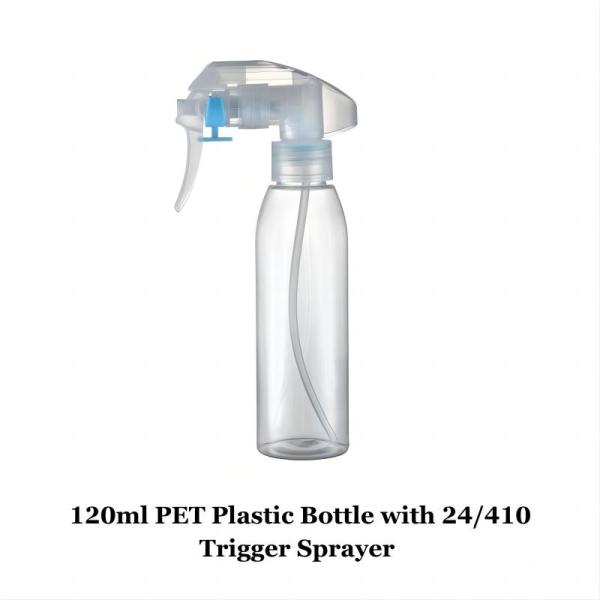 Design Plastic Bullet Shape 120ml 250ml PET Bottles with Trigger Sprayers and Lotion Pumps