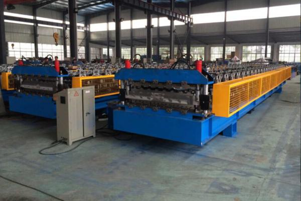 Quality 5T Roof Panel Double Layer Roll Forming Machine 0.3-0.8mm 18 Stations for sale