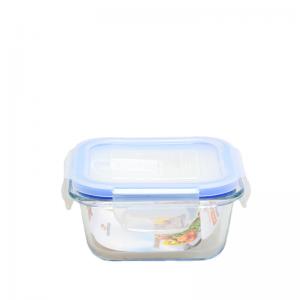 China 300ML Square Glass Food Storage Containers BPA Free With Airtight Lids wholesale