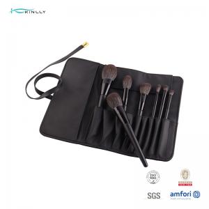 China Synthetic Hair 7pcs Soft Makeup Brush Set With Matte Wooden Handle wholesale