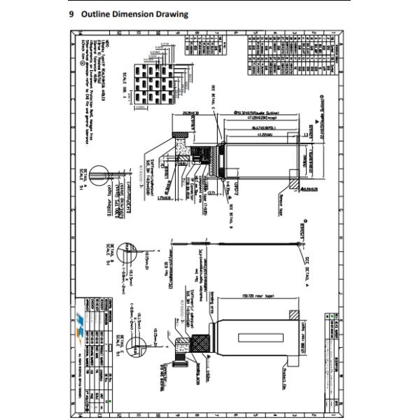 E1918AM3 1.91-inch AMOLED Display Module 240x536 Resolution MIPI Interface