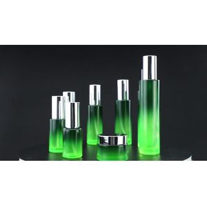 30ml 60ml 120ml Cosmetic Packaging Set Reusable Green Round Shape