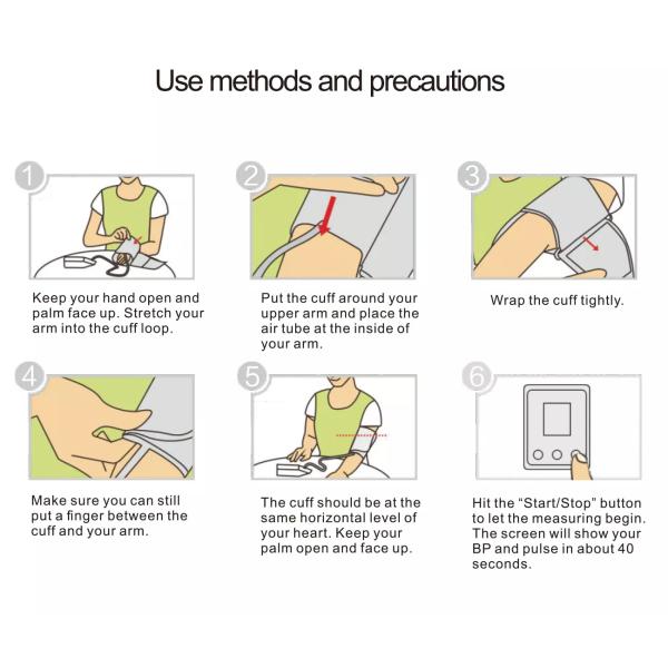 3.5 Inches 180 Bpm Home Blood Pressure Monitor Arm Type Bp Counting Machine