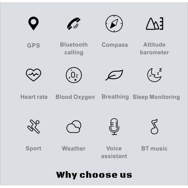 High Quality MG02 GPS Bluetooth Call Smart Watch