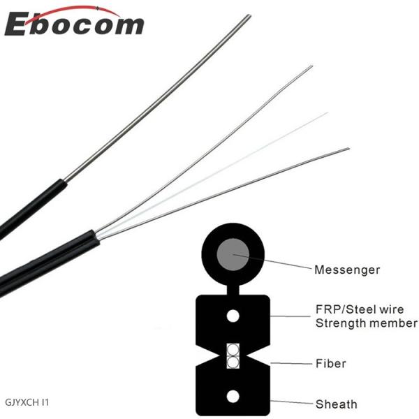 Indoor and Outdoor FTTH Optical Fiber Flat Drop Cable