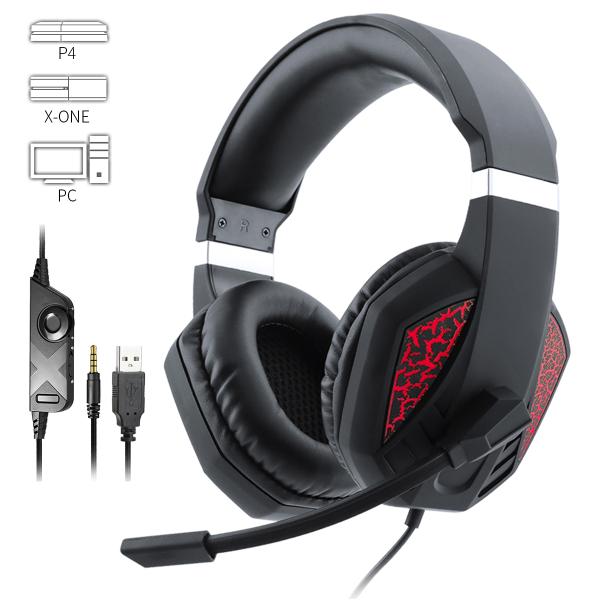 3.5mm Deep Bass Wired Gaming Headsets With HD Microphone For Computer