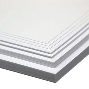 China 1mm 2mm 3mm mm and thickness gsm board paper white offset paper solid cardboard sheets wholesale