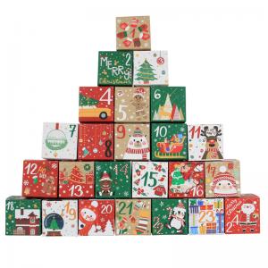China Colorful Square EN13432 Christmas Candy Packaging Box 7*7*7cm wholesale