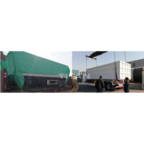 Heavy Duty 5 Axles Rear Dump Semi Trailer For Road Construction