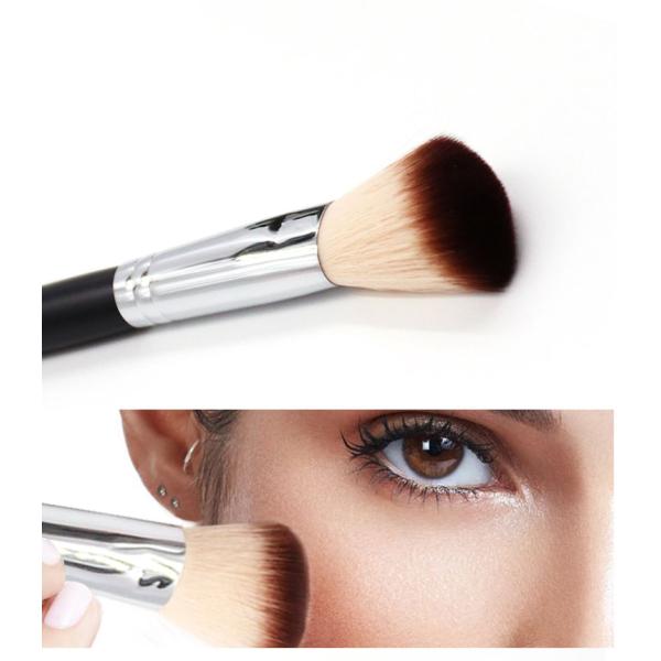 Professional Natural Wooden Handle Single Face Brush Eye Cosmetic Brushes Fluffy Powder Foundation Brush