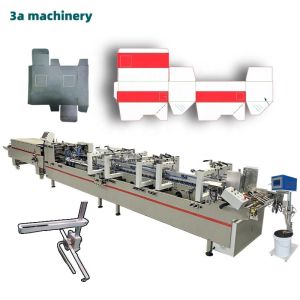 China Total length 9.6m automatic lock bottom folder gluer for cardboard box folding machine wholesale