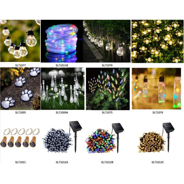 CE Solar Powered LED Ground Lights IP44 Decorative Patio String Lights