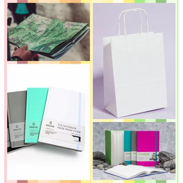 Natural Bright Wear resistant Stone Paper 140um 160um For Journal Books