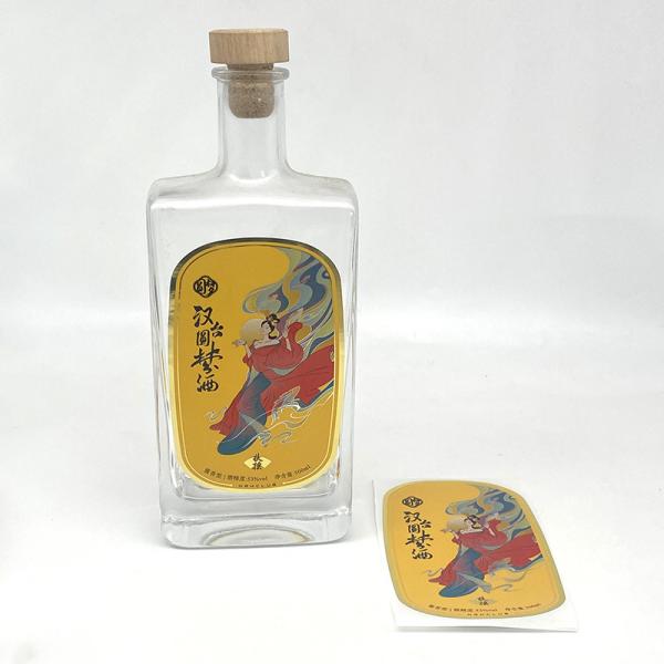 Gloss Varnis Printed Self Adhesive Sticker Private Wine Labels For Bottles