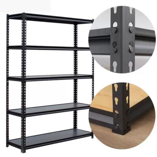 Galvanized Adjustable Levels Light Duty Shelving 150kg/Level Angle Steel Shelf