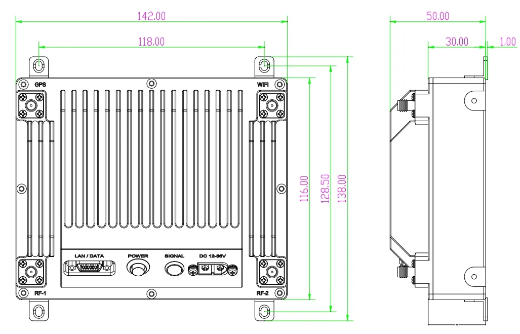 LKAV9401 UAV Data Link Frequency Hopping MANET AES256 Long Distance