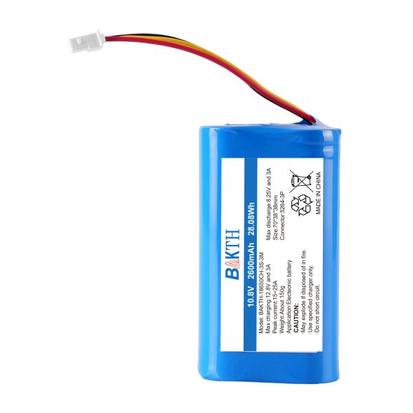 Quality 18650CH-3S-3M 10.8V 2600mAh Lithium Ion Battery High Discharge Rate Li-Ion Battery Pack for Consumer Electronics for sale