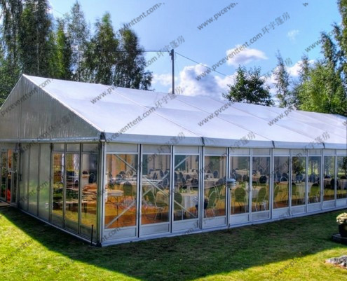 Transparent Roof Clear Span Tent Glass Walls For Wedding / Party
