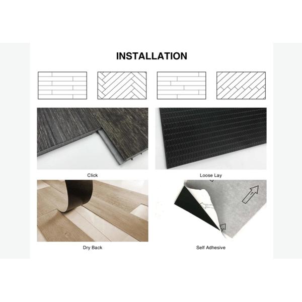 EIR Surface 5mm Luxury Durable Commercial Flooring , Commercial Kitchen Floor Tile