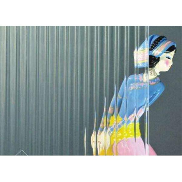 Bathroom Patterned Shower Glass , Patterned Tempered Glass For Shower Door