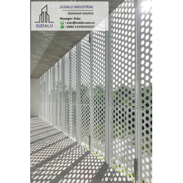 Customized Aluminum Perforated Veneer Panel Metal Pallery Decoration Screen