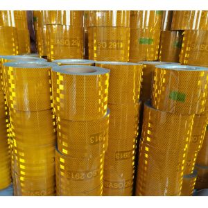 China Yellow Acrylic Ece 104 Reflective Tape 50mm x 50m wholesale