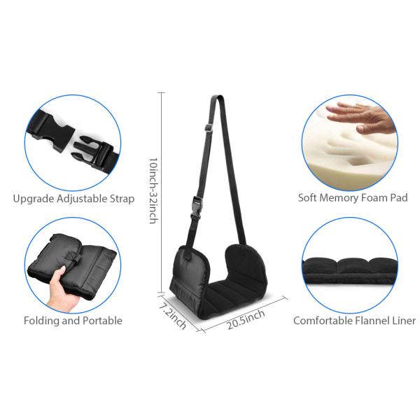 Contemporary Flight Foot Hammock / Travel Foot Rest Hammock Eco Friendly