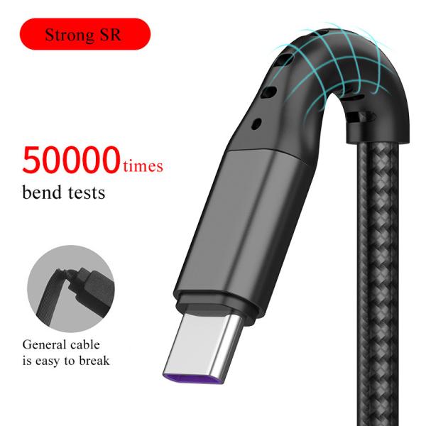 Fish Silk Weaving 5A Fast Charging USB Cables All In One For Huawei