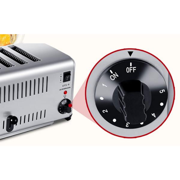 Four Slice 4.0kg 1.8kw Stainless Steel Bread Toaster