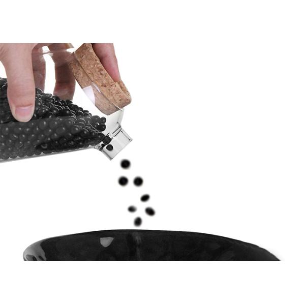 Household Kitchen Grain Sealable Glass Jars Transparent Round 500ml / 800ml