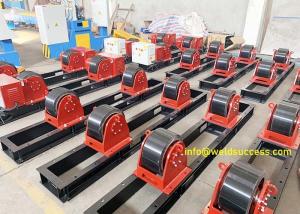 China 5 Ton Bolt Adjustment Tank Turning Rolls Stands With Pu Wheel wholesale
