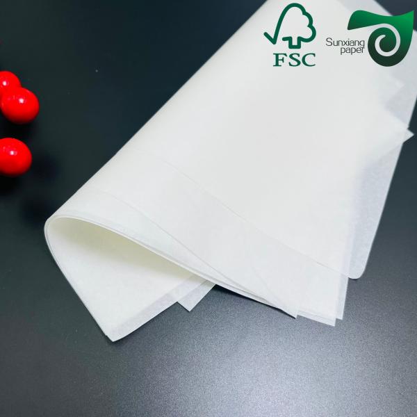 FSC Eco Friendly Food Grade White Paper Waterproof Oilproof For Fried Foods