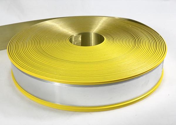 Quality Aluminum Core Channel Letter Trim Cap Rubber Side With Hole Mirror Gold for sale