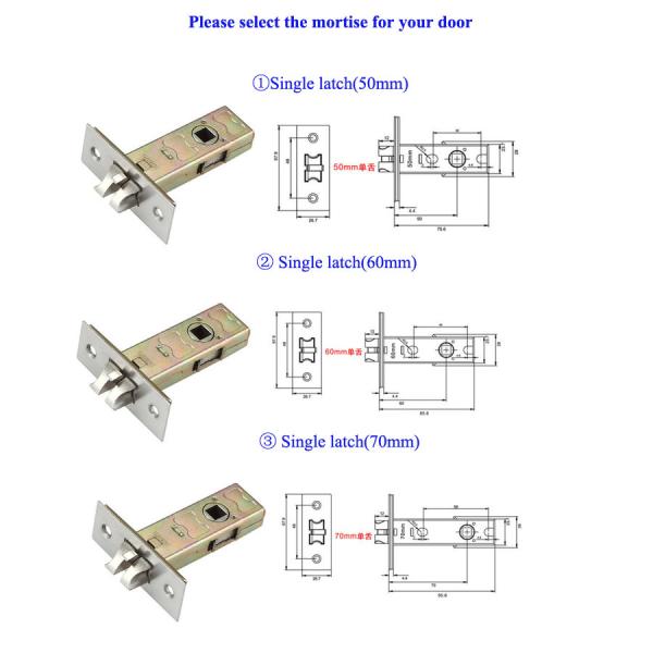 Stainless Steel Smart Mortise Lock With Digital Finger Print Key Card