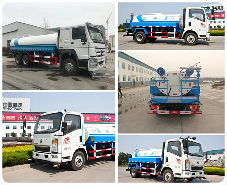 Sinotruk HOWO 4X2/6X4/8X4 Sprinkler Water Truck Used Water Tank Truck