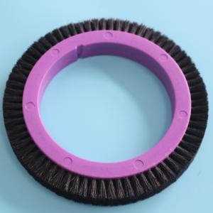 China Stenter Machine Parts Stentex Parts Brush Wheel 122mm Inner Dia Plastic Body Nylon Hair wholesale