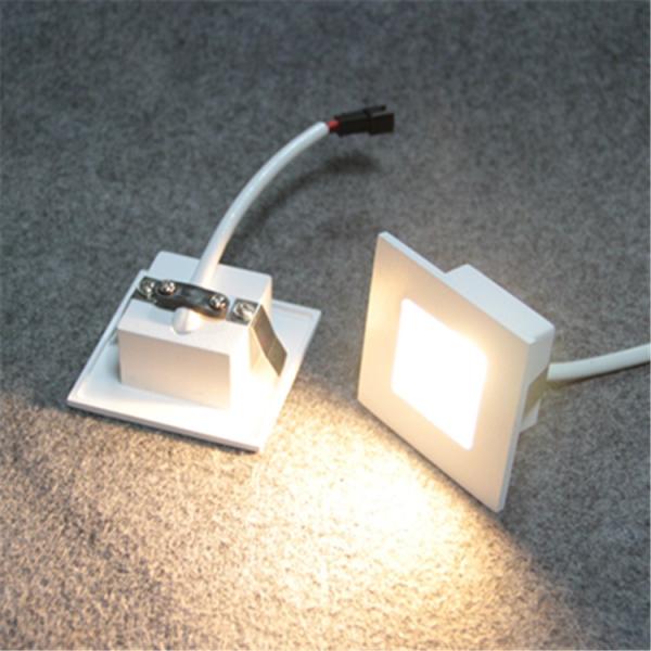 square modern recessed led white spotlights for indoor decoration 1w 3000k