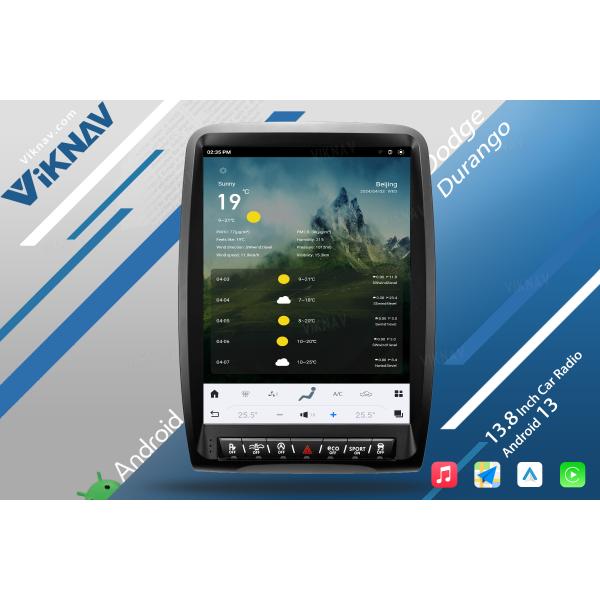 VIKNAV 13.8 inch Car Radio For Dodge Durango 2014-2016 Replacement Wireless Carplay Unit Custom