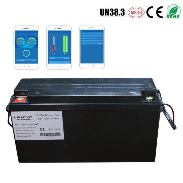 LiFePO4 Leadyo Battery 150ah 12V Bluetooth Lithium Battery With Self Developed BMS