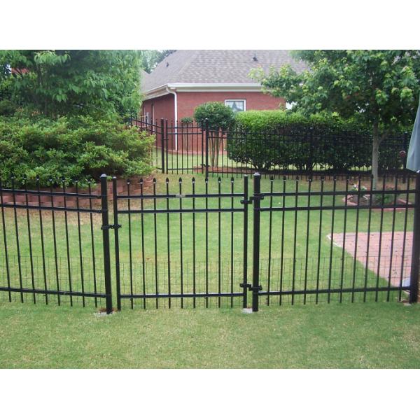 1.8m Tall Tubular Steel Gate , Fadeless 4 Rail Fencing