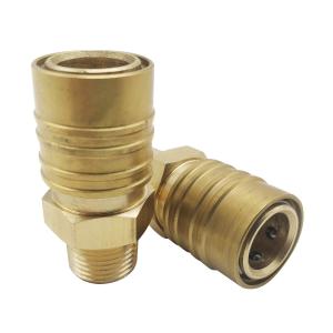 China 3/8 Hyd Quick Couplers Universal Type Brass Mold Quick Coupling With Viton Seal on sale