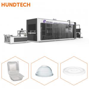 China 4.5KW Servo Container Plastic Vacuum Forming Machine Cutting Station High Efficiency on sale
