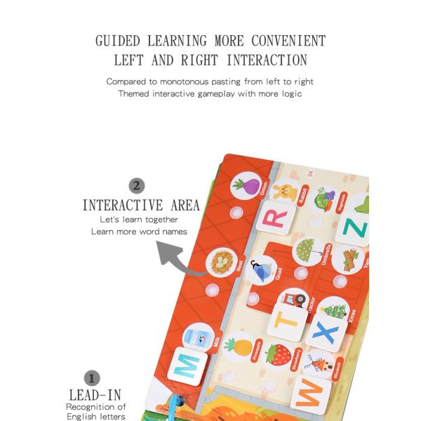 2025 Montessori Autism Sensory Educational Toys Alphabet Animal Early Education Kids Learning Busy Book